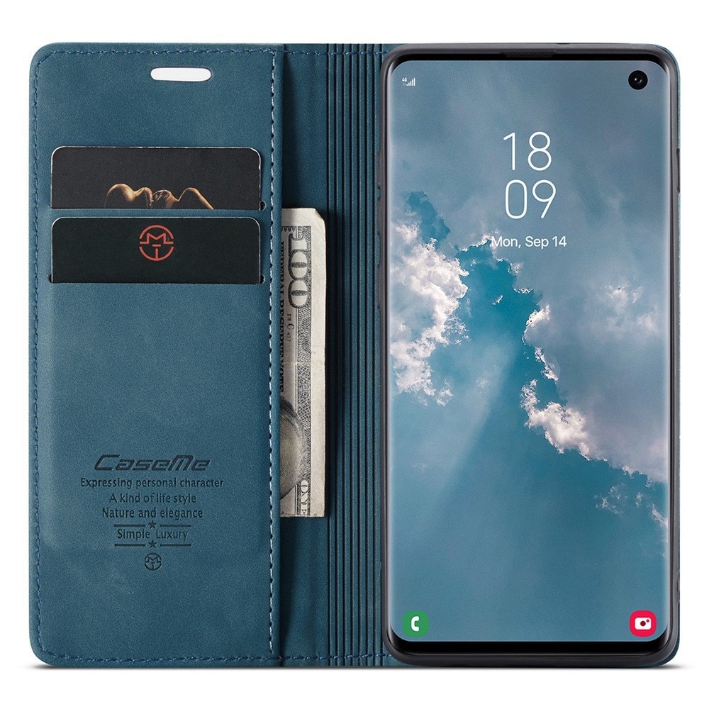 Slim Portemonnaie-Hülle Samsung Galaxy S10 Blau
