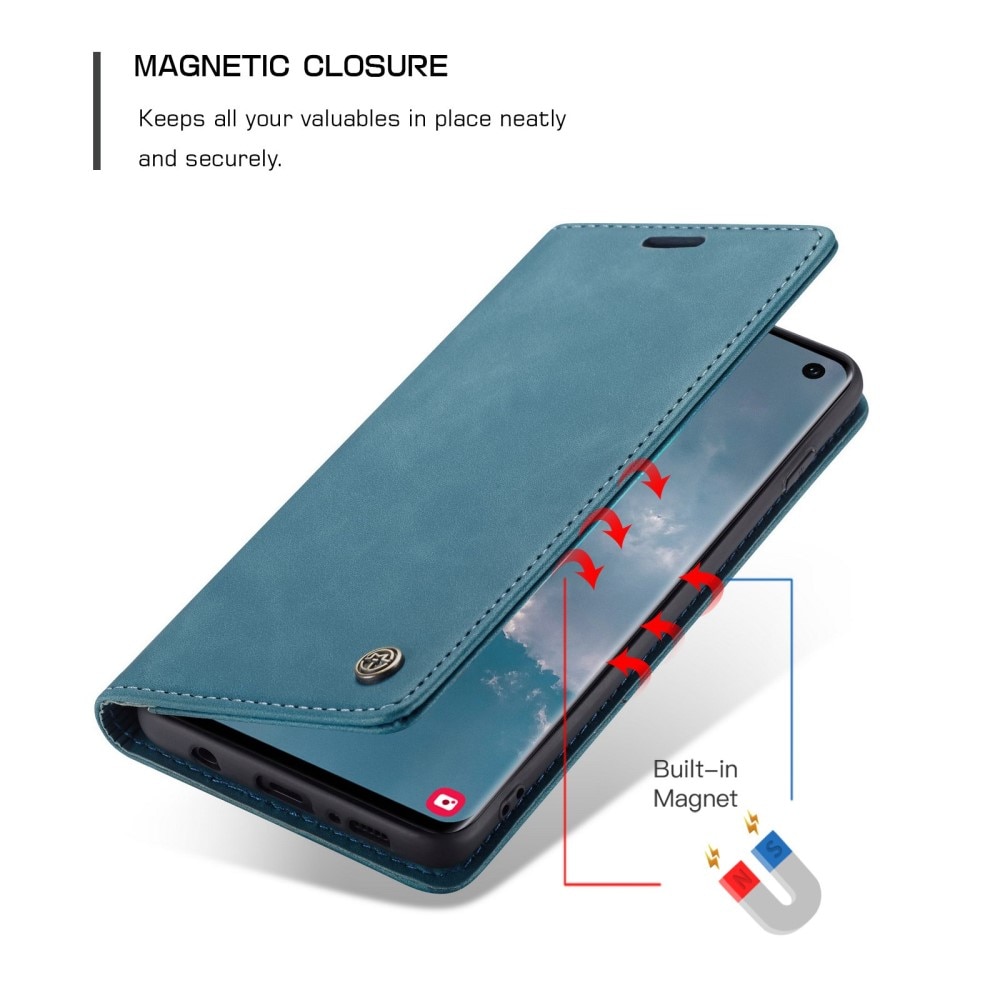 Slim Portemonnaie-Hülle Samsung Galaxy S10 Blau