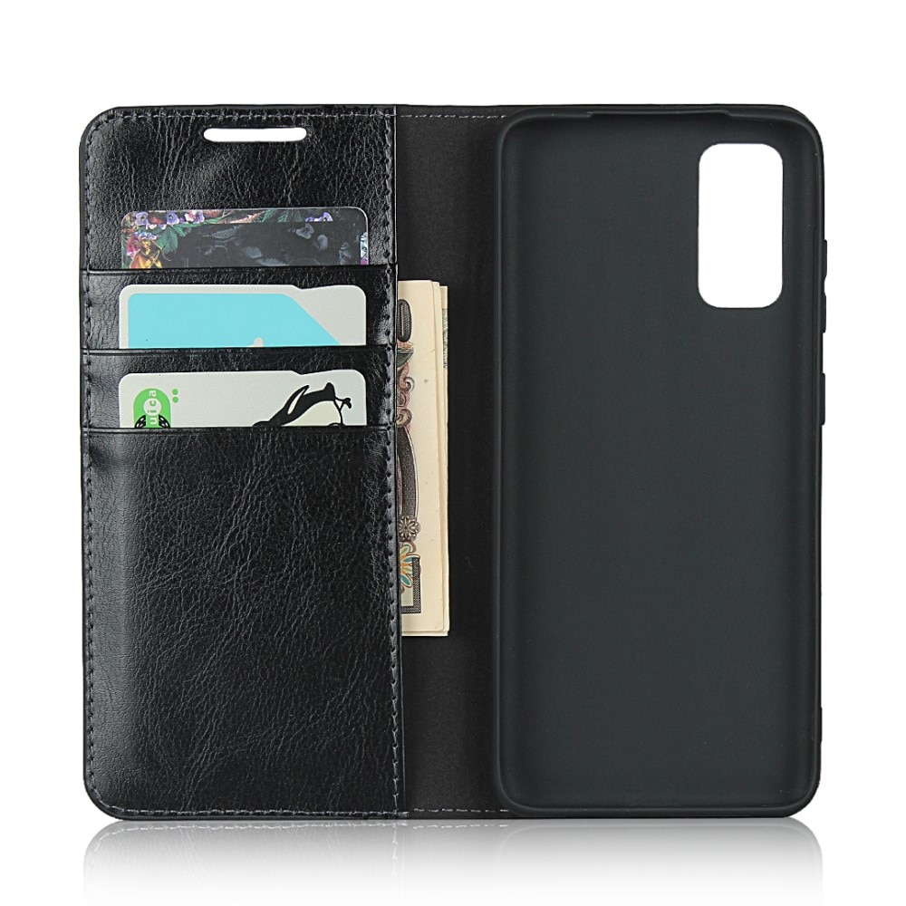 Samsung Galaxy S20 Handytasche aus Echtem Leder schwarz