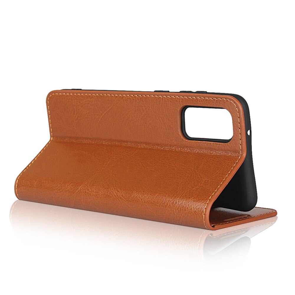 Samsung Galaxy S20 Handytasche aus Echtem Leder braun