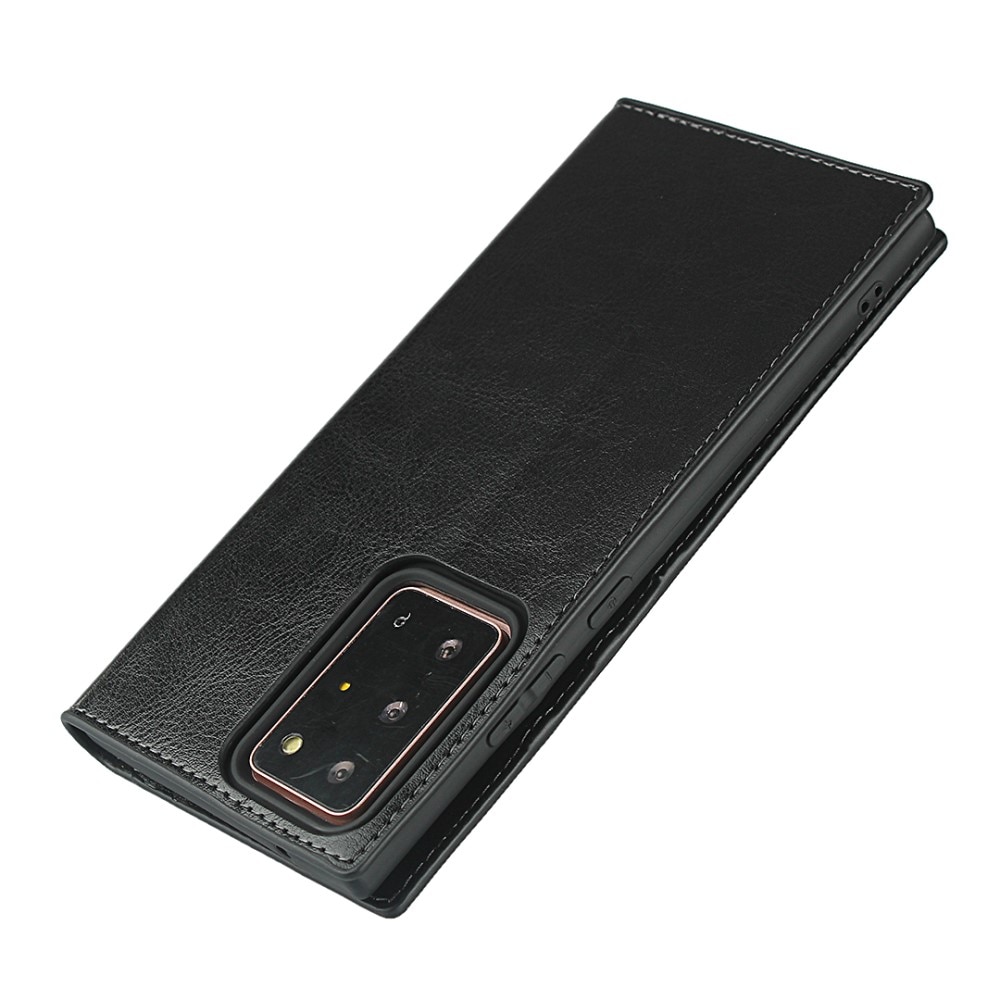 Samsung Galaxy Note 20 Ultra Handytasche aus Echtem Leder schwarz