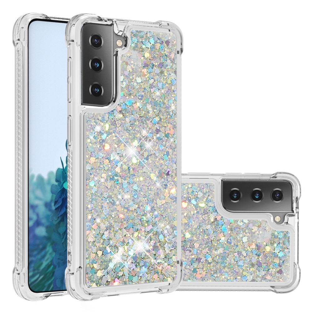 Samsung Galaxy S21 Glitter Powder TPU Case Silber