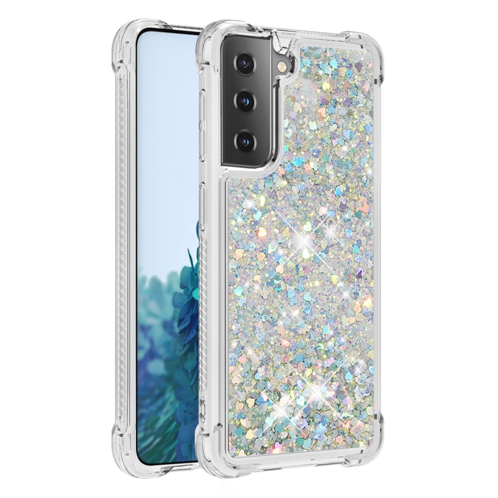 Samsung Galaxy S21 Glitter Powder TPU Case Silber