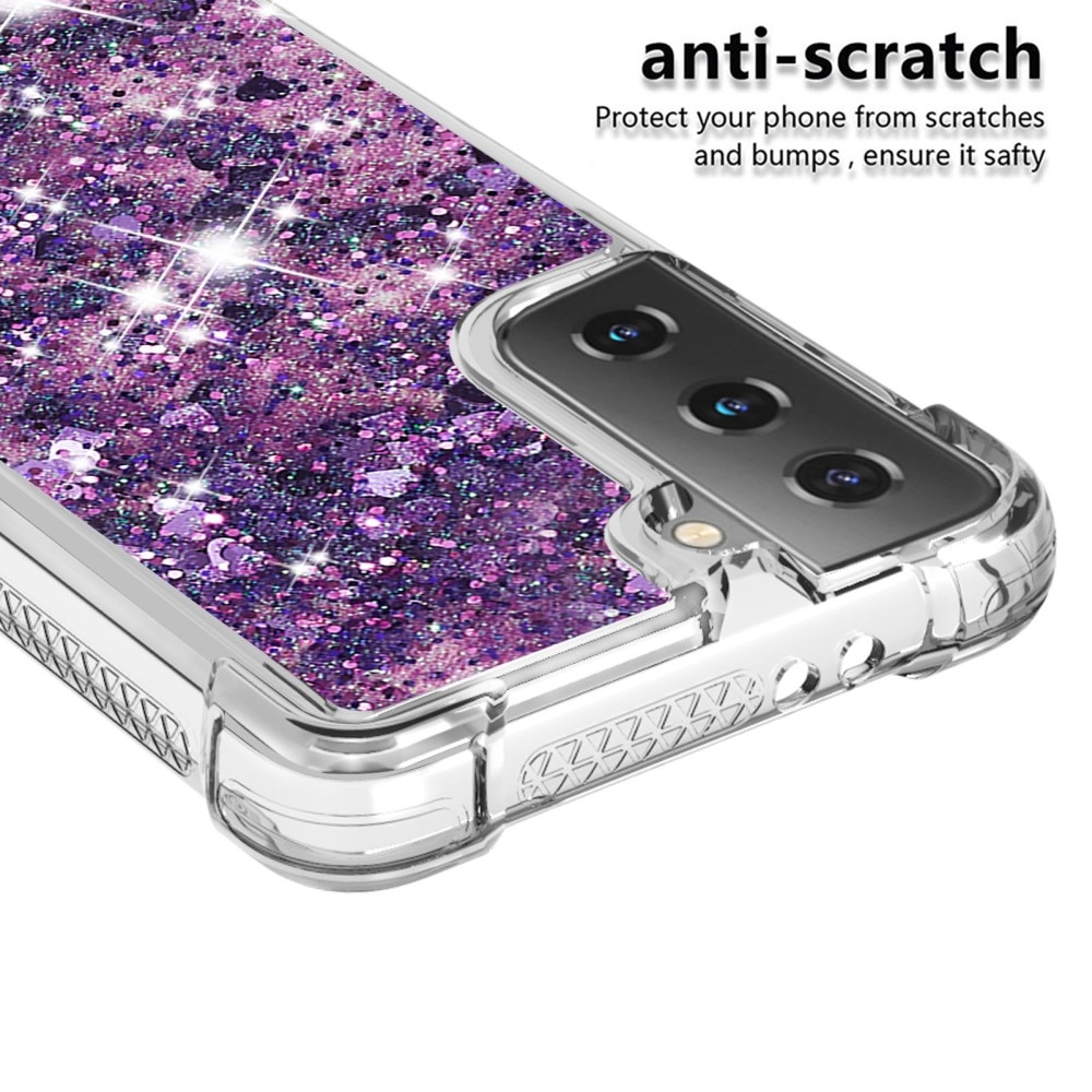 Samsung Galaxy S21 Glitter Powder TPU Case Lila