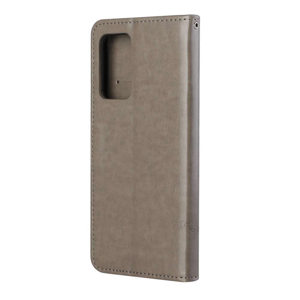 Samsung Galaxy A82 5G Handyhülle mit Schmetterlingsmuster, Grau