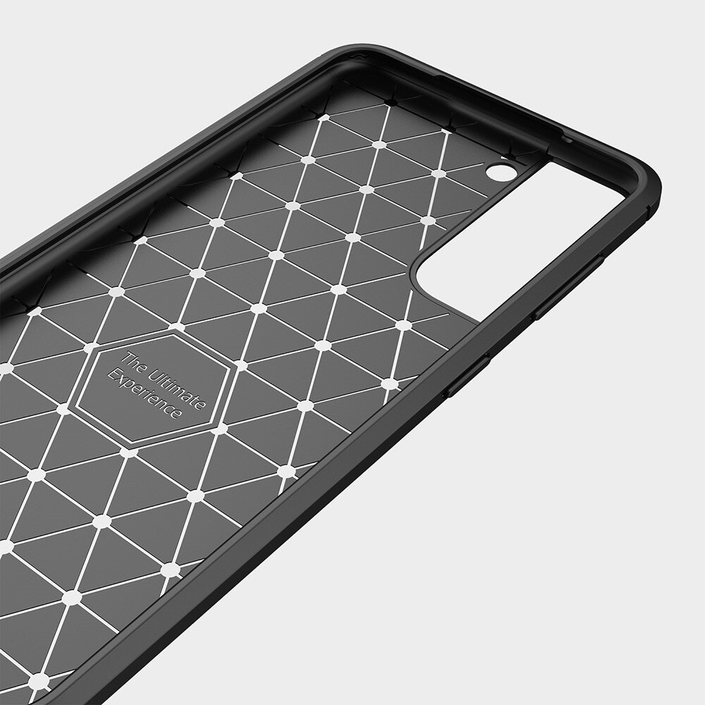 Samsung Galaxy S21 FE Hülle TPU Brushed Schwarz