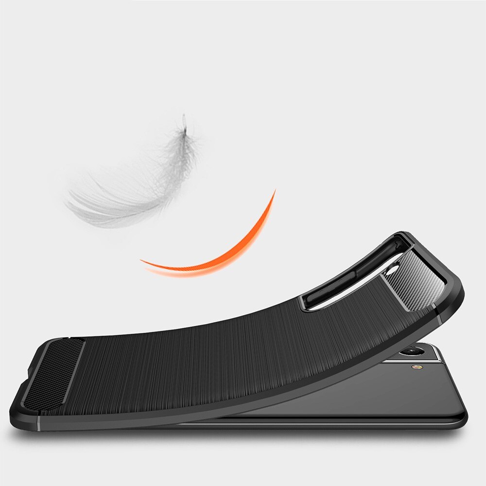 Samsung Galaxy S21 FE Hülle TPU Brushed Schwarz