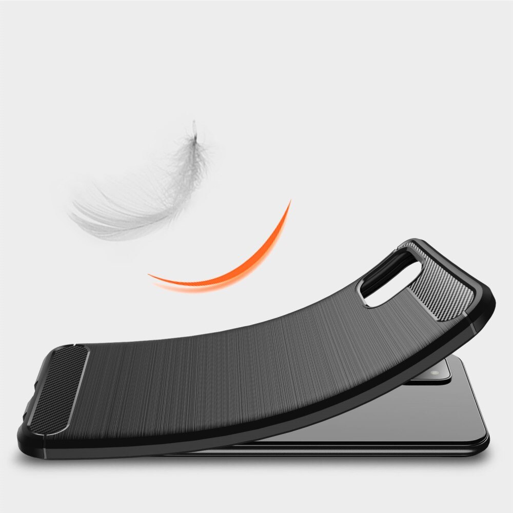 Samsung Galaxy A22 5G Hülle TPU Brushed Schwarz