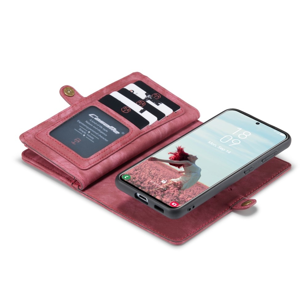 Multi-slot Portemonnaie-Hülle Samsung Galaxy S21 FE Rot