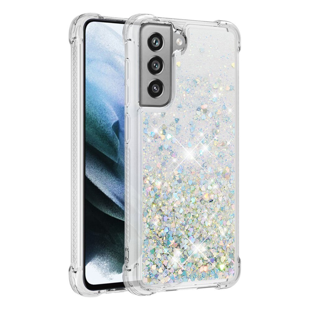 Samsung Galaxy S21 FE Glitter Powder TPU Case Silber