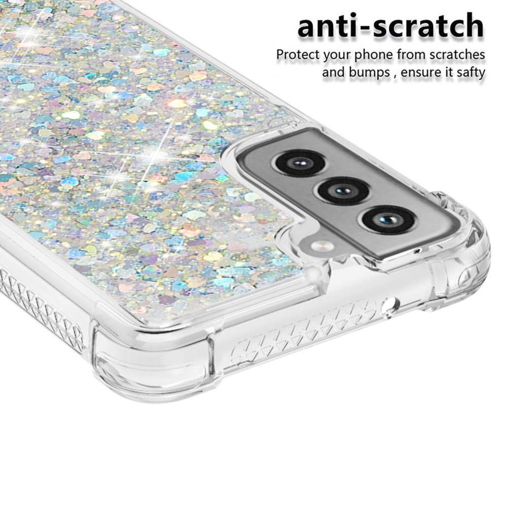Samsung Galaxy S21 FE Glitter Powder TPU Case Silber