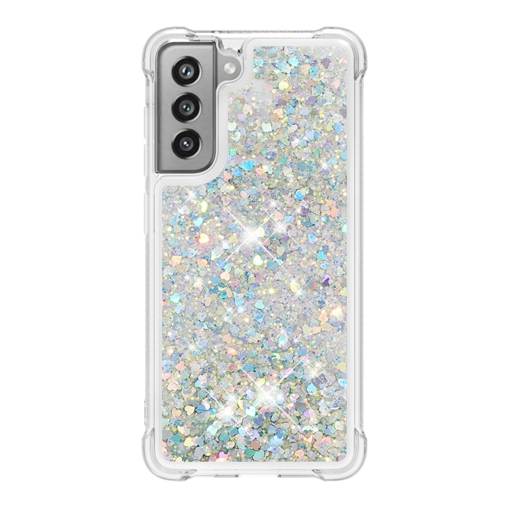 Samsung Galaxy S21 FE Glitter Powder TPU Case Silber