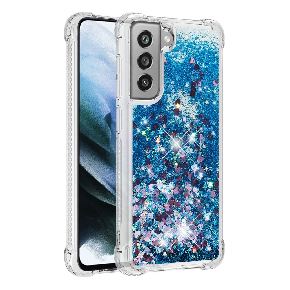 Samsung Galaxy S21 FE Glitter Powder TPU Case Blau