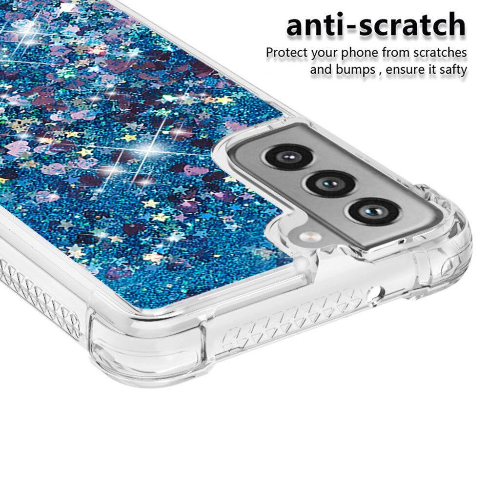 Samsung Galaxy S21 FE Glitter Powder TPU Case Blau