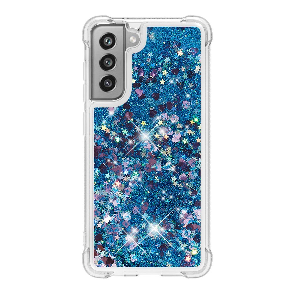 Samsung Galaxy S21 FE Glitter Powder TPU Case Blau