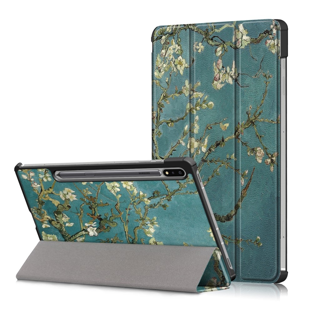 Samsung Galaxy Tab S7 FE Tri-Fold Case Schutzhülle Kirschblüten