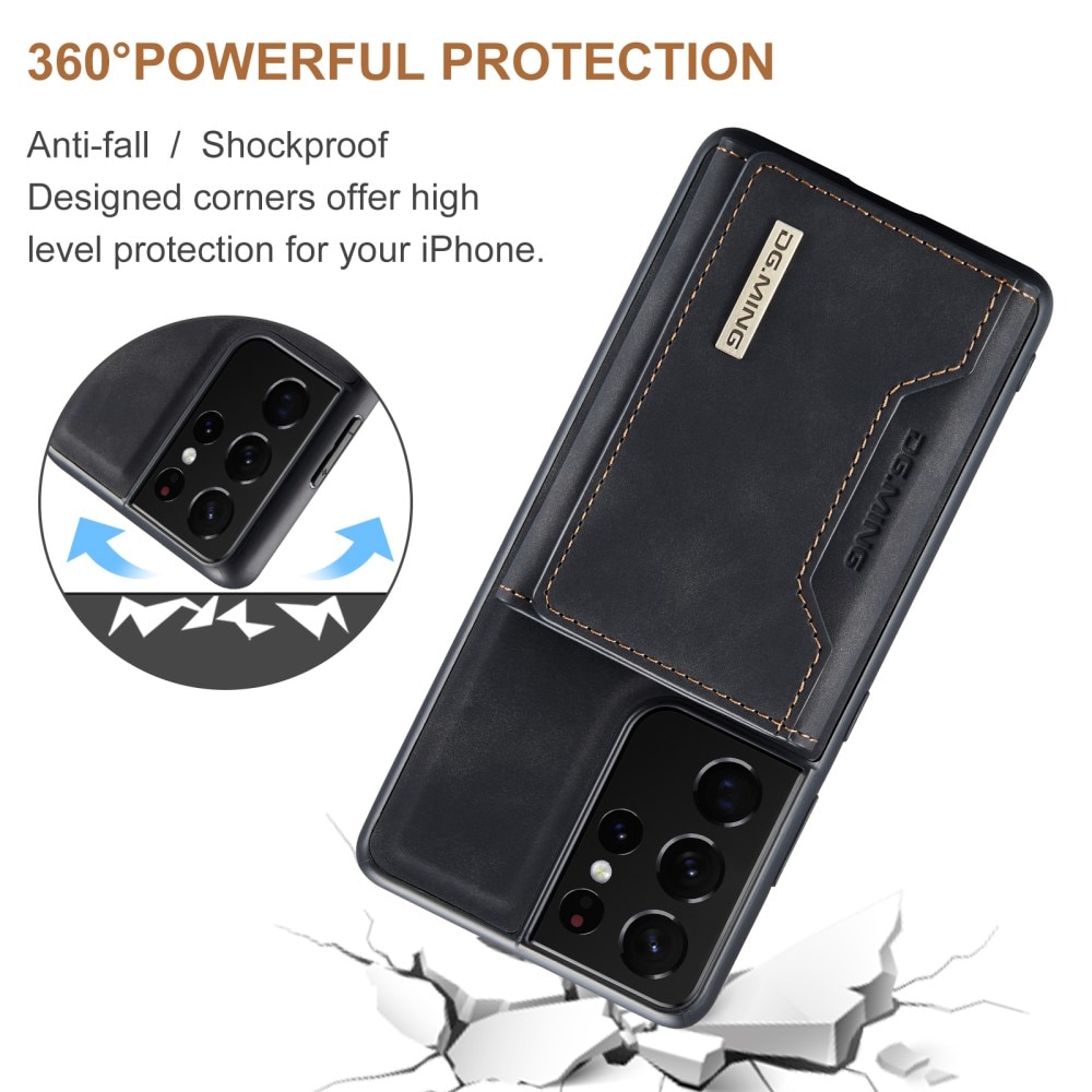 Magnetic Card Slot Case Samsung Galaxy S21 Ultra Schwarz