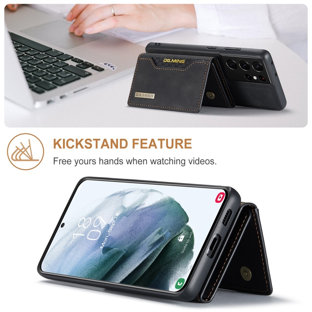 Magnetic Card Slot Case Samsung Galaxy S21 Ultra Schwarz