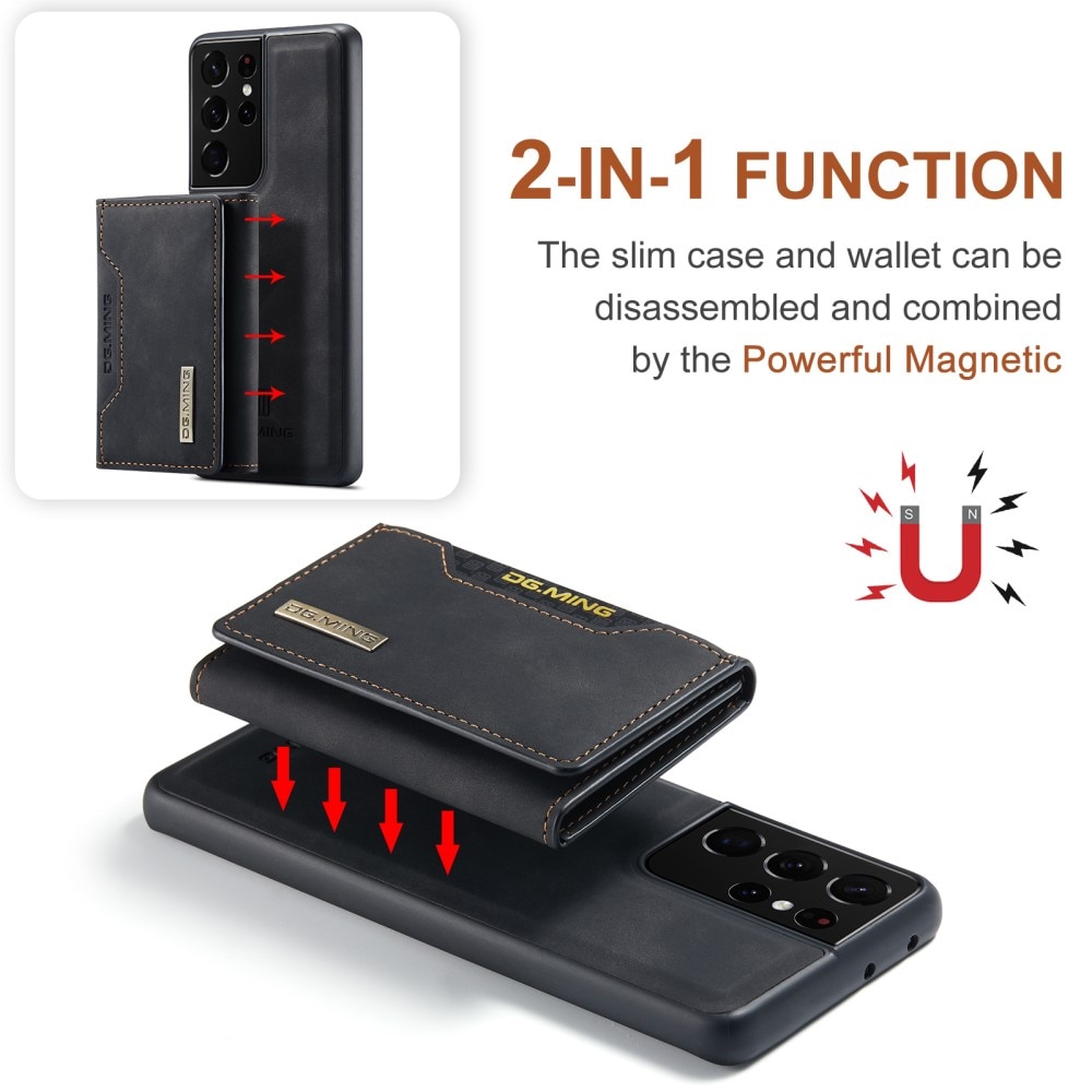 Magnetic Card Slot Case Samsung Galaxy S21 Ultra Schwarz