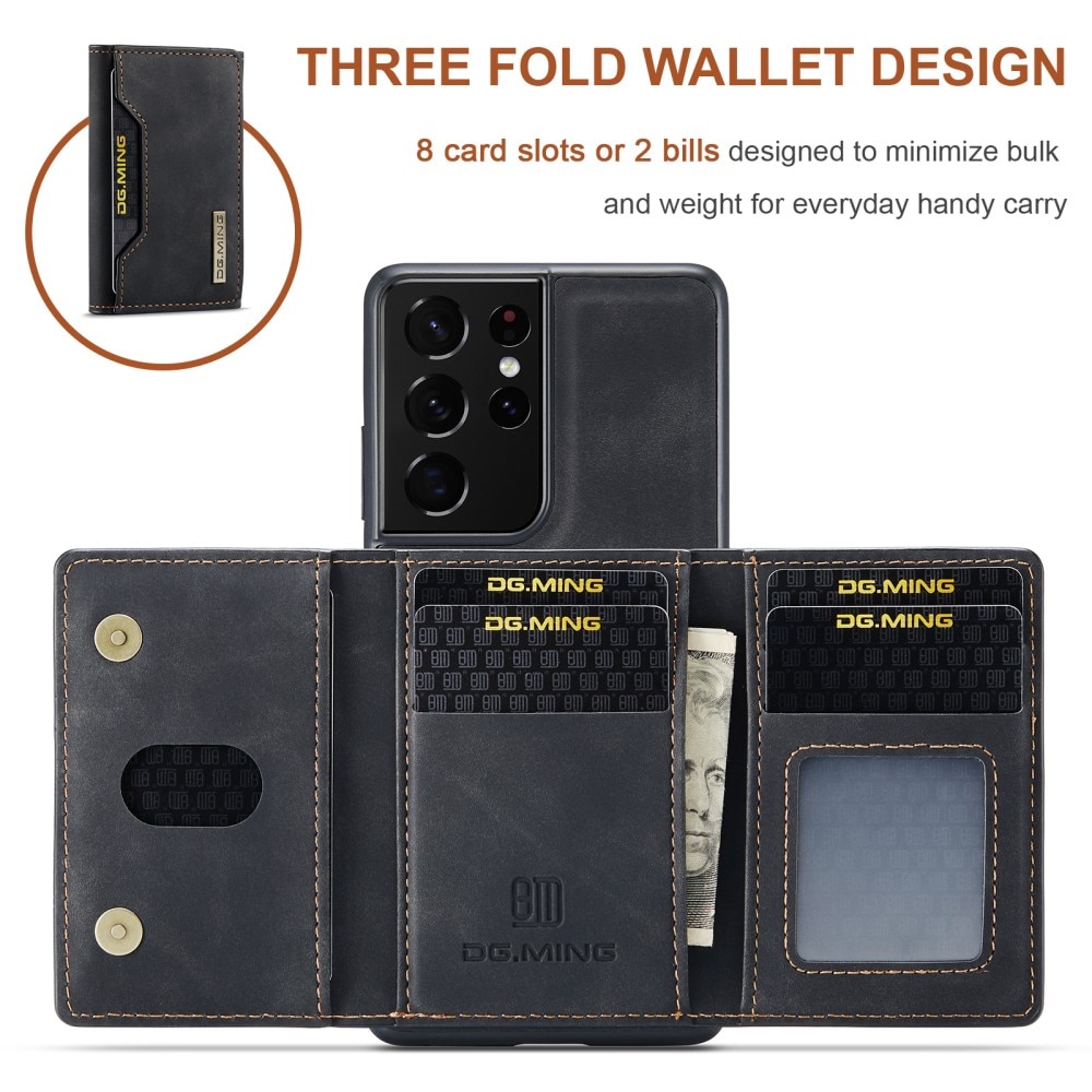 Magnetic Card Slot Case Samsung Galaxy S21 Ultra Schwarz