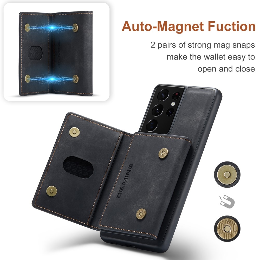 Magnetic Card Slot Case Samsung Galaxy S21 Ultra Black