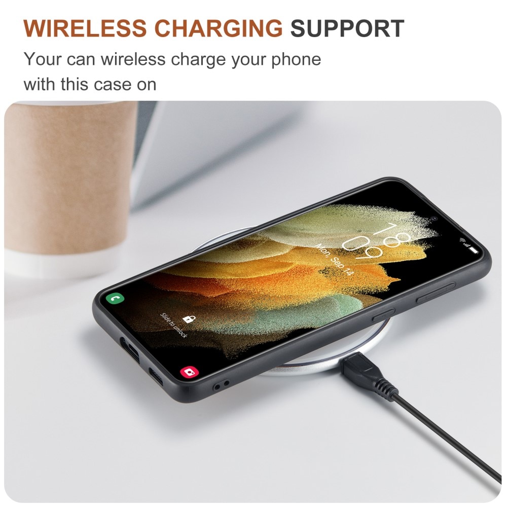Magnetic Card Slot Case Samsung Galaxy S21 FE Schwarz