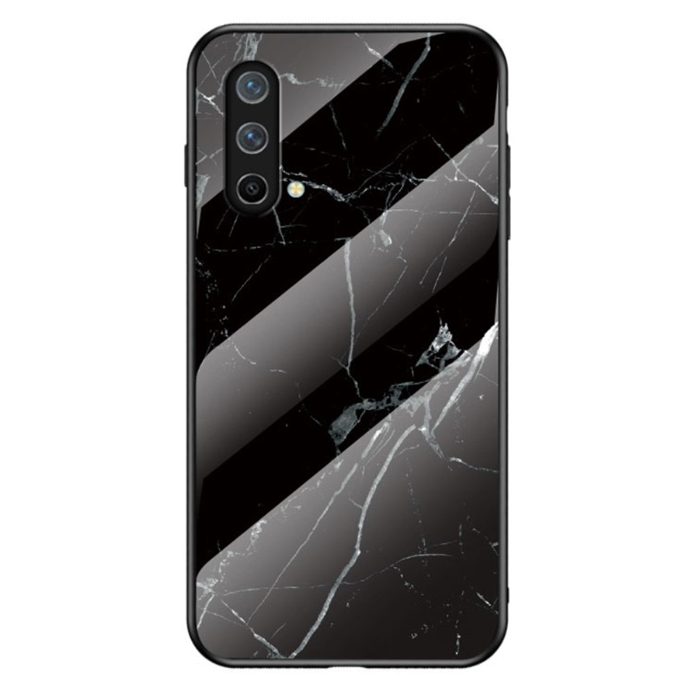 OnePlus Nord CE 5G Hülle Gehärtetem Glas Black Marble