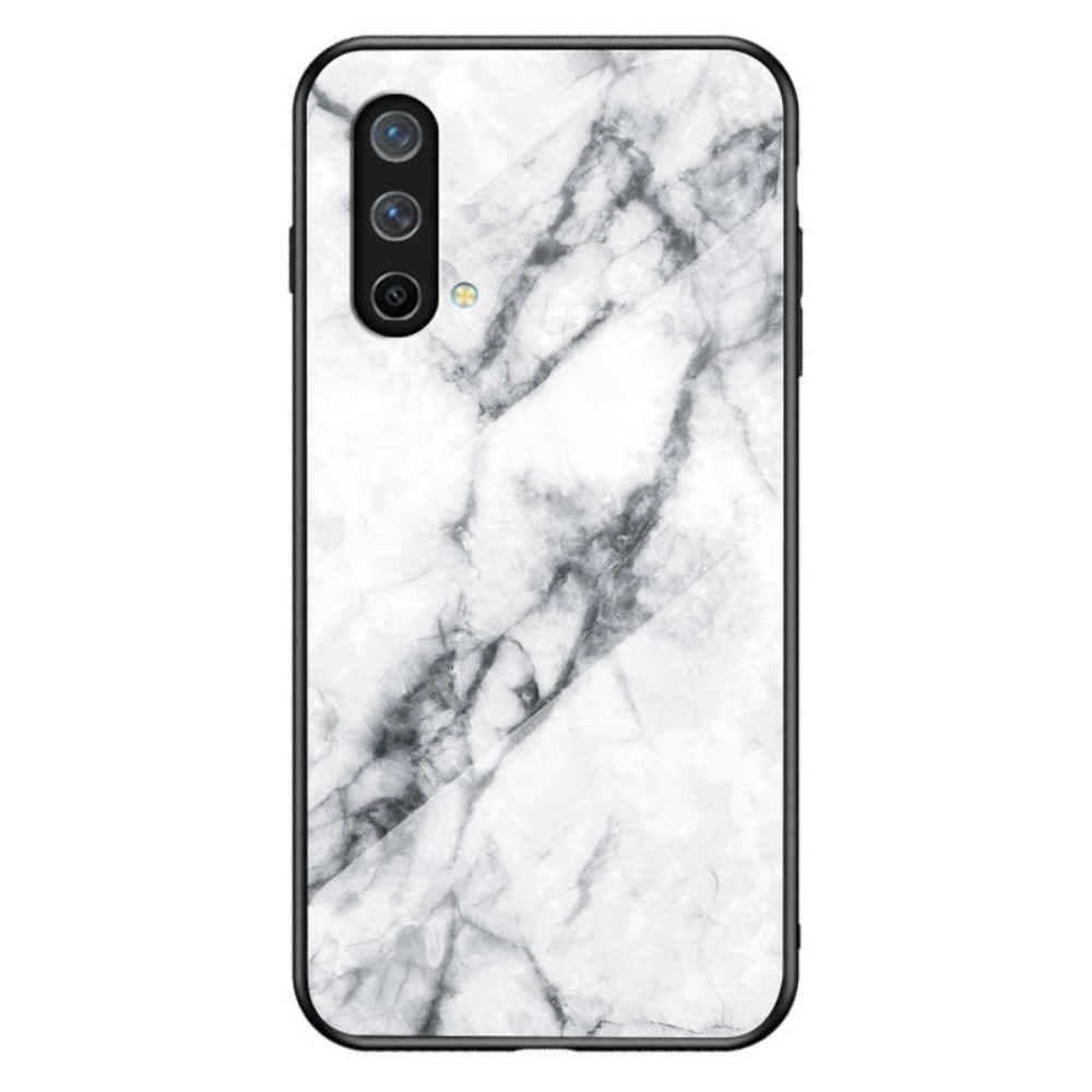 OnePlus Nord CE 5G Hülle aus gehärtetem Glas White Marble