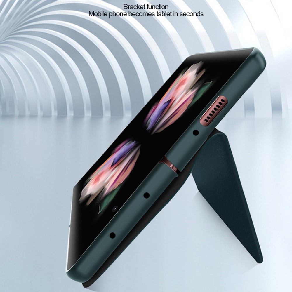 Samsung Galaxy Z Fold 3 Echtlederhülle, schwarz