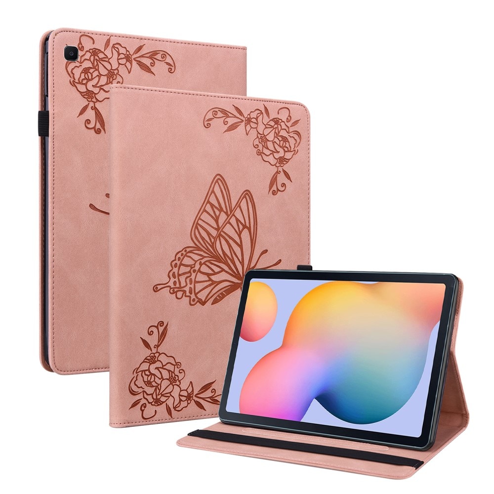 Samsung Galaxy Tab S6 Lite 10.4 Handytasche Schmetterling rosa