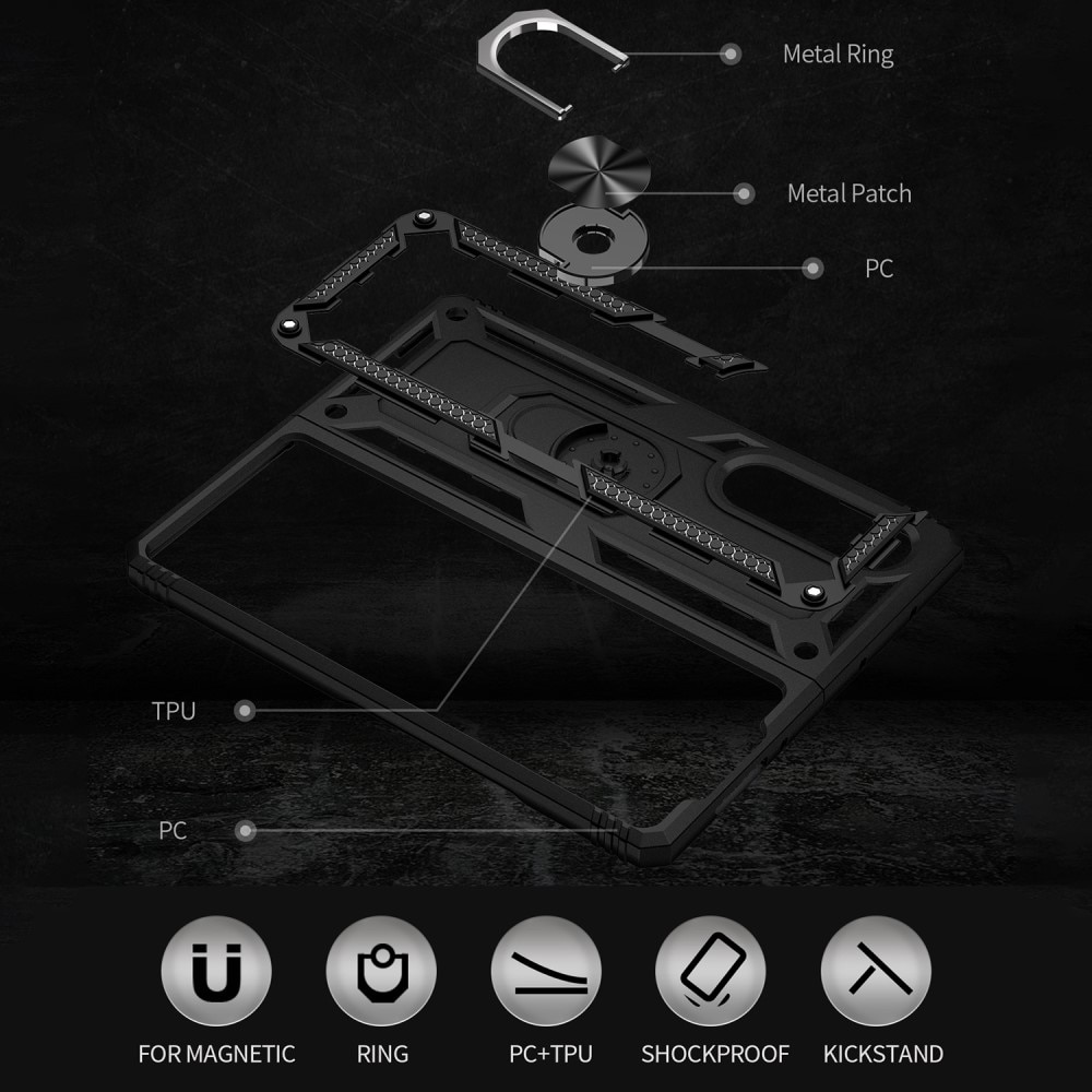 Samsung Galaxy Z Fold 3 Hybrid-Hülle Tech Ring schwarz