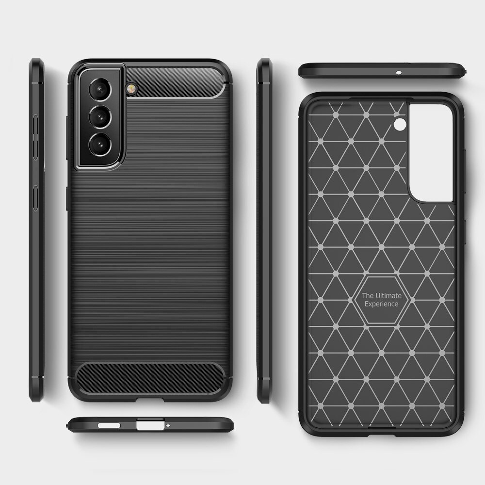 Samsung Galaxy S22 Plus Hülle TPU Brushed Schwarz
