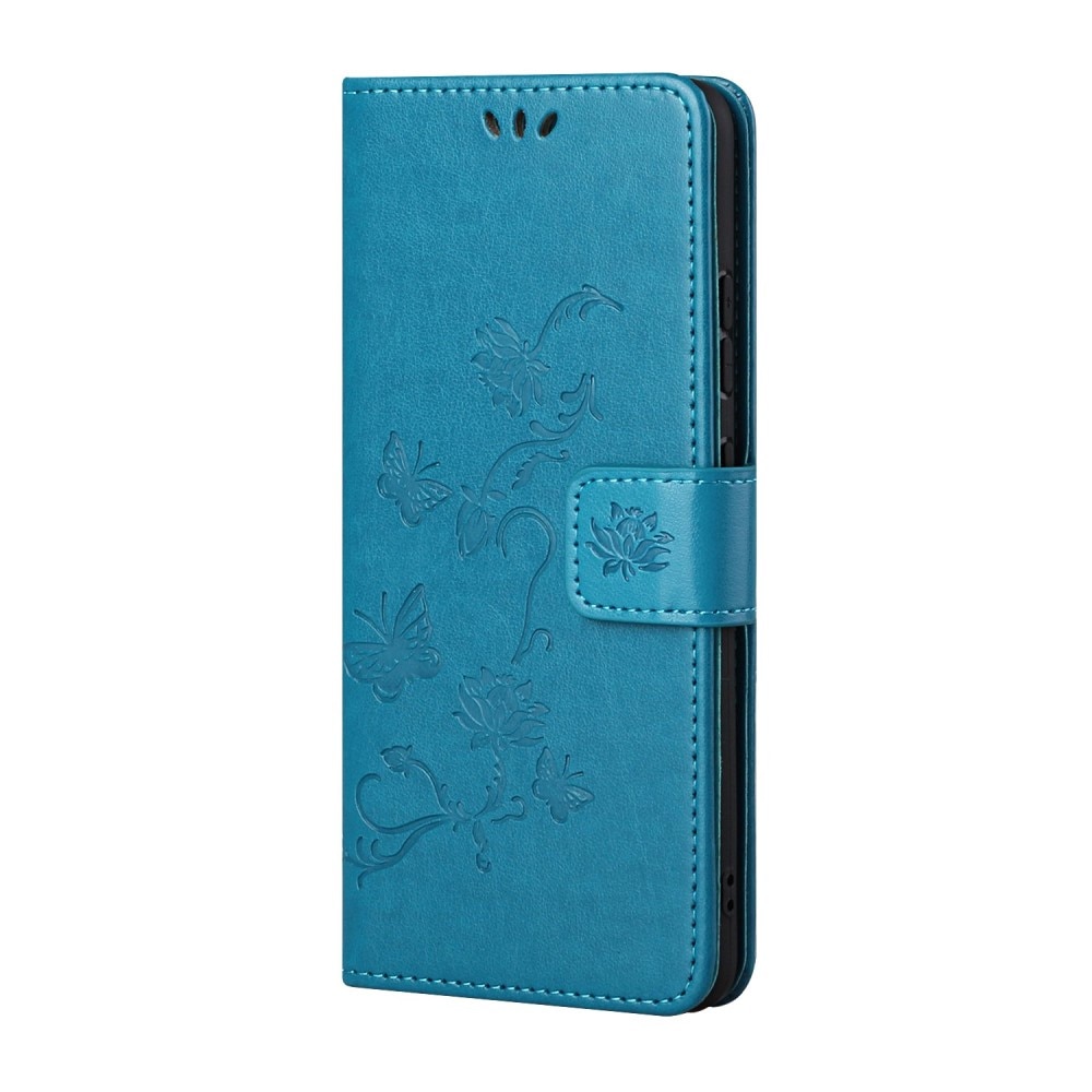 Samsung Galaxy S22 Plus Handyhülle mit Schmetterlingsmuster, blau
