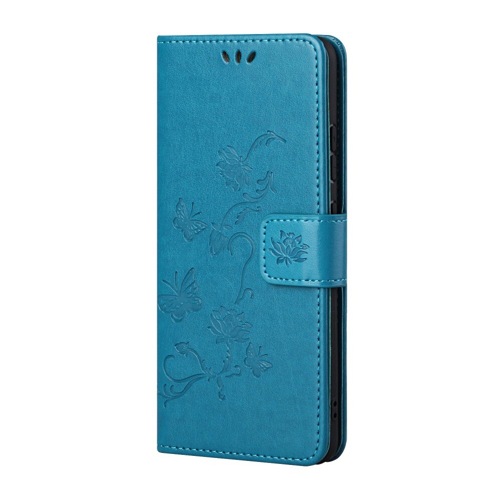 Samsung Galaxy S22 Plus Handyhülle mit Schmetterlingsmuster, Blau