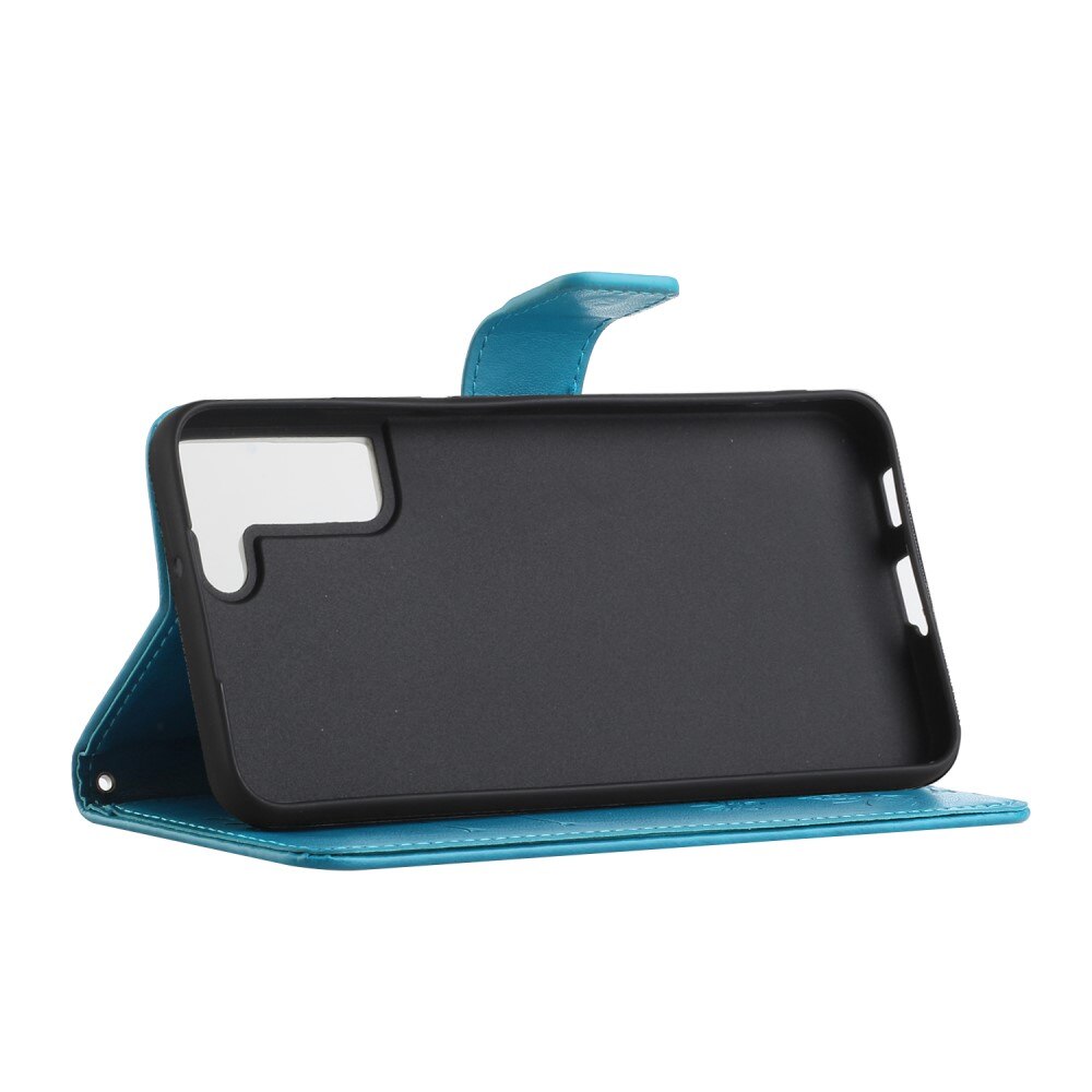 Samsung Galaxy S22 Plus Handyhülle mit Schmetterlingsmuster, Blau
