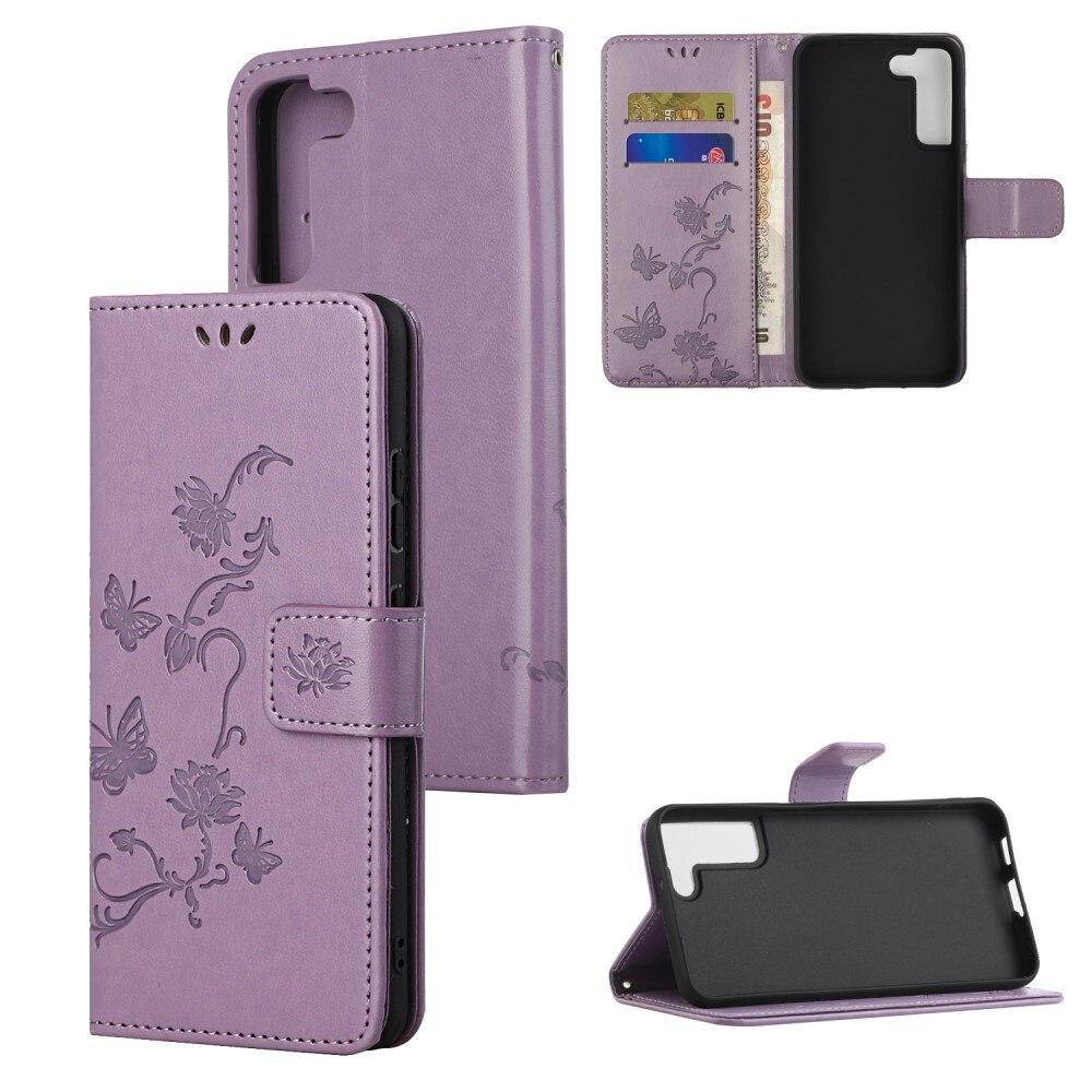 Samsung Galaxy S22 Plus Handyhülle mit Schmetterlingsmuster, Lila