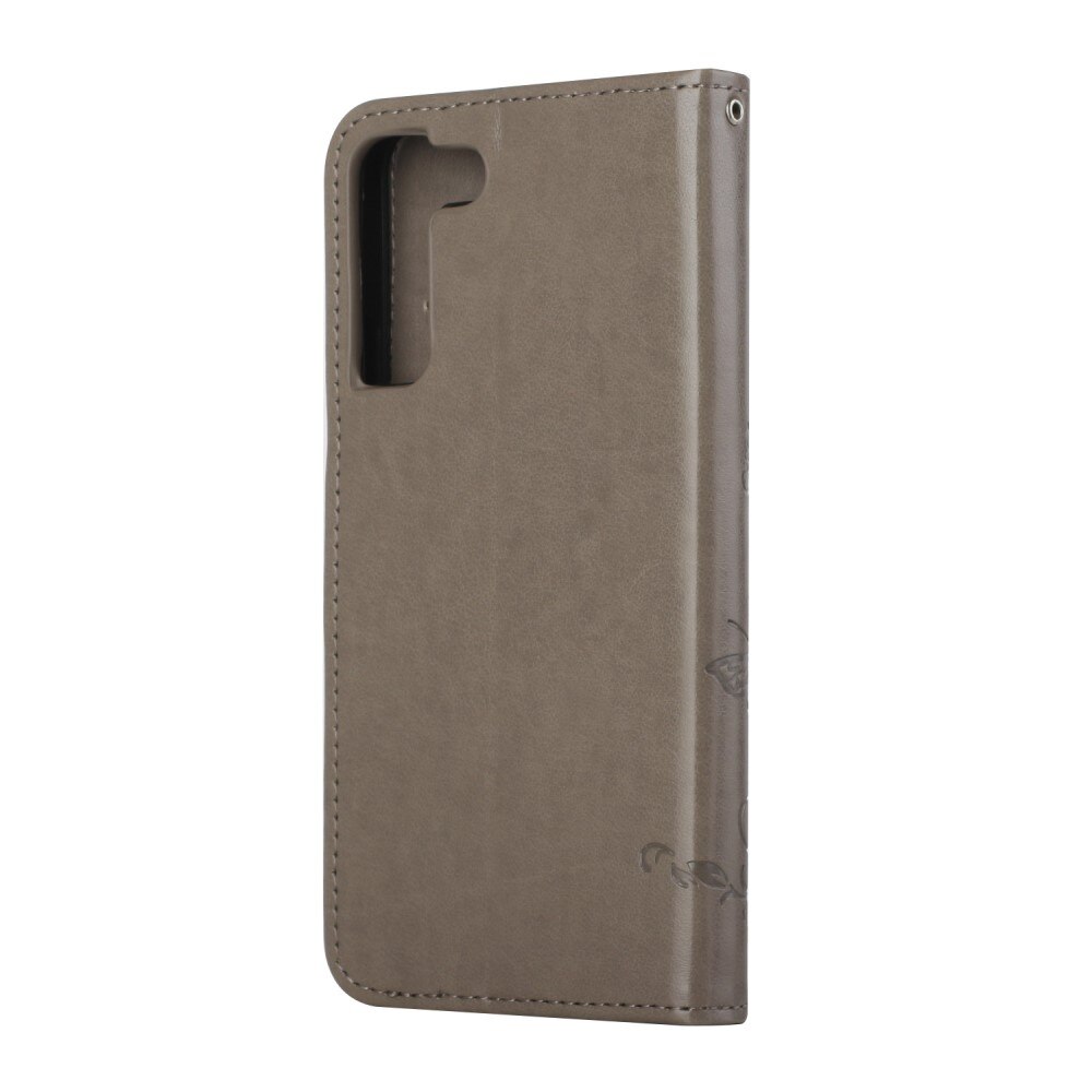 Samsung Galaxy S22 Plus Handyhülle mit Schmetterlingsmuster, Grau
