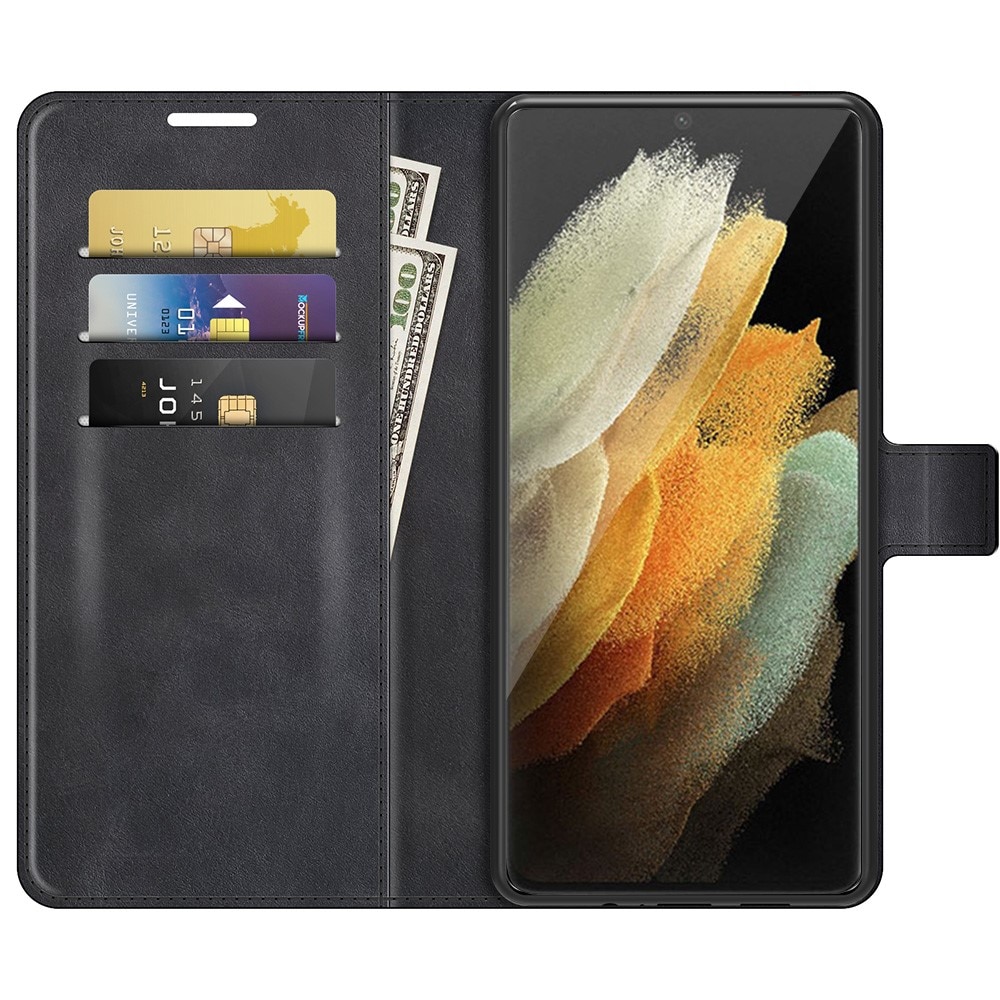 Samsung Galaxy S22 Ultra Leather Wallet Black