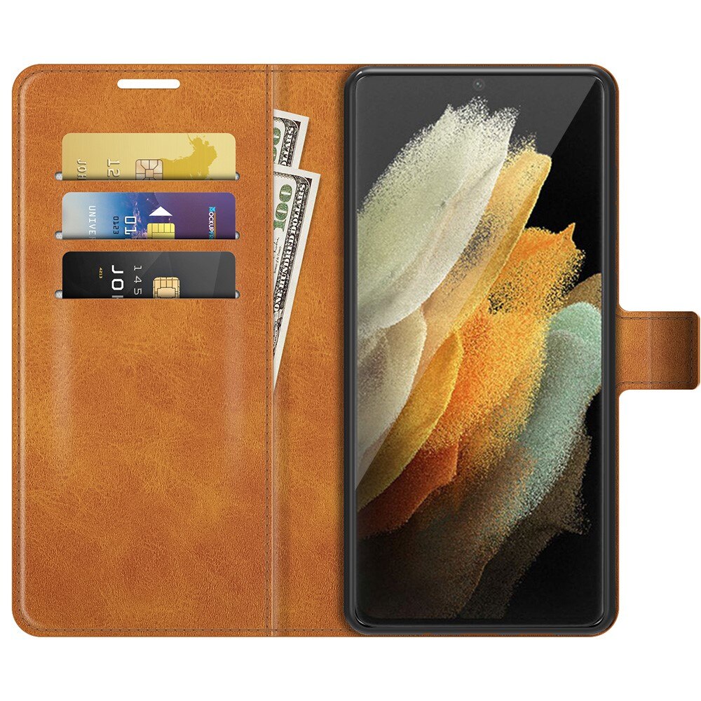 Samsung Galaxy S22 Ultra Leather Wallet Cognac