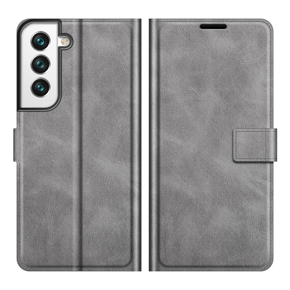 Samsung Galaxy S22 Leather Wallet Grau
