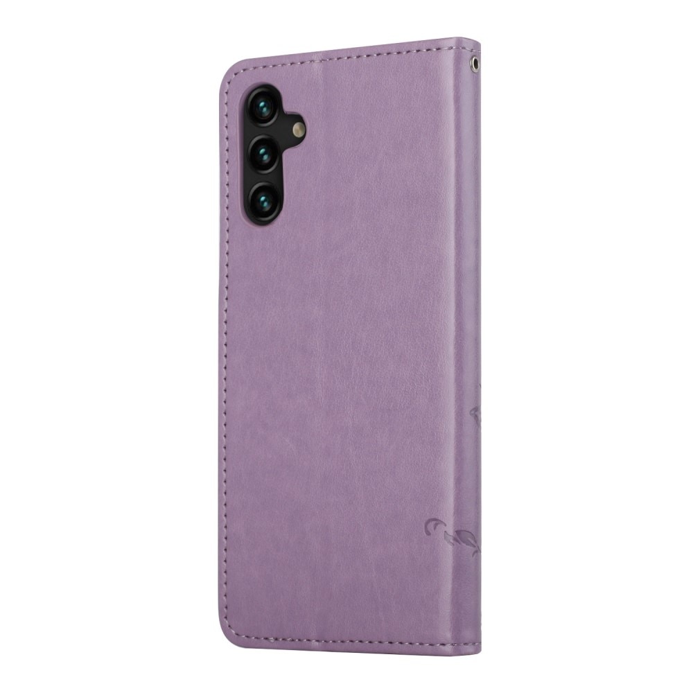 Samsung Galaxy A04s Handyhülle mit Schmetterlingsmuster, Lila