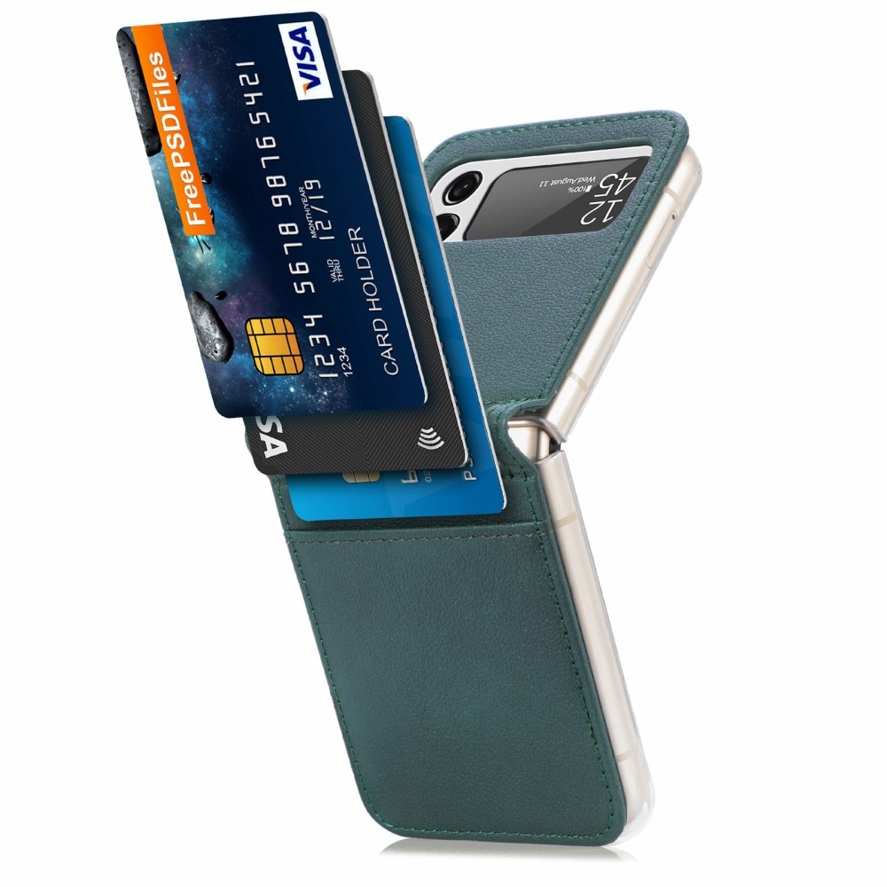 Slim Card Wallet Samsung Galaxy Z Flip 3 Grün