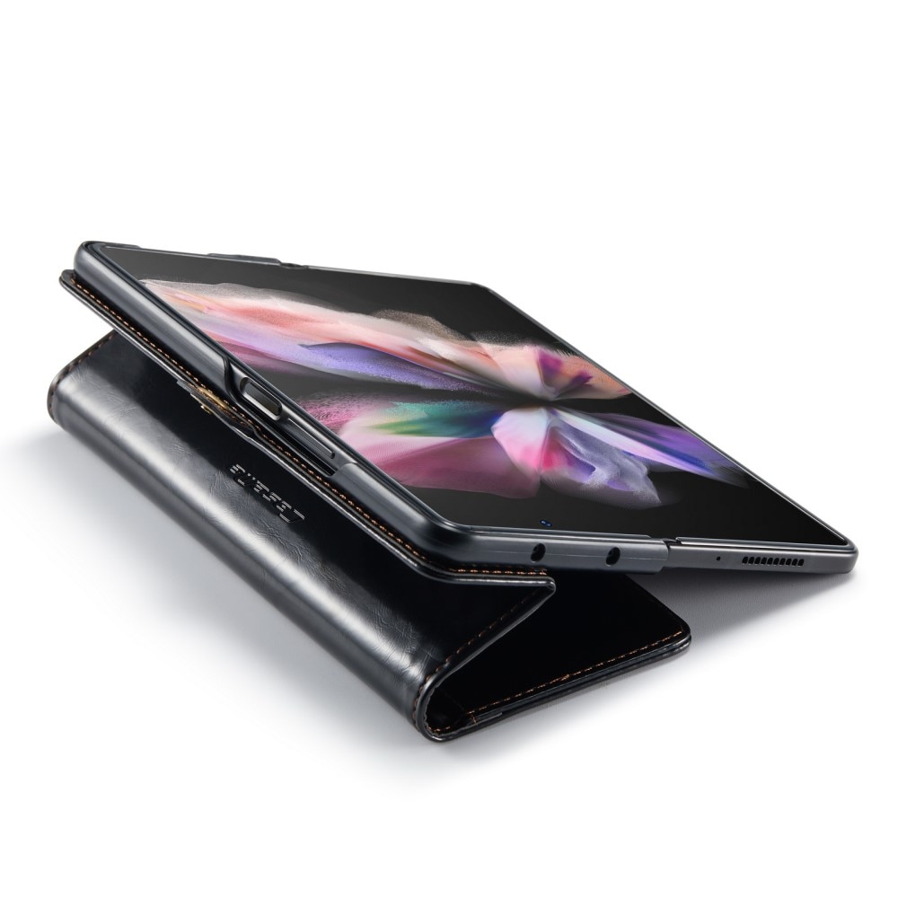 Lederhülle Samsung Galaxy Z Fold 3 Schwarz