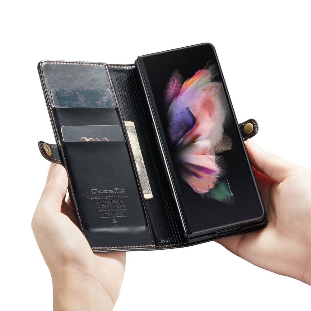 Lederhülle Samsung Galaxy Z Fold 3 Schwarz