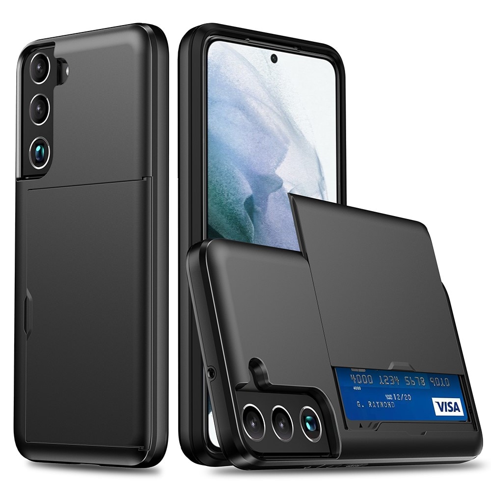 Samsung Galaxy S22 Plus Handyhülle mit Kartenhalter Schwarz