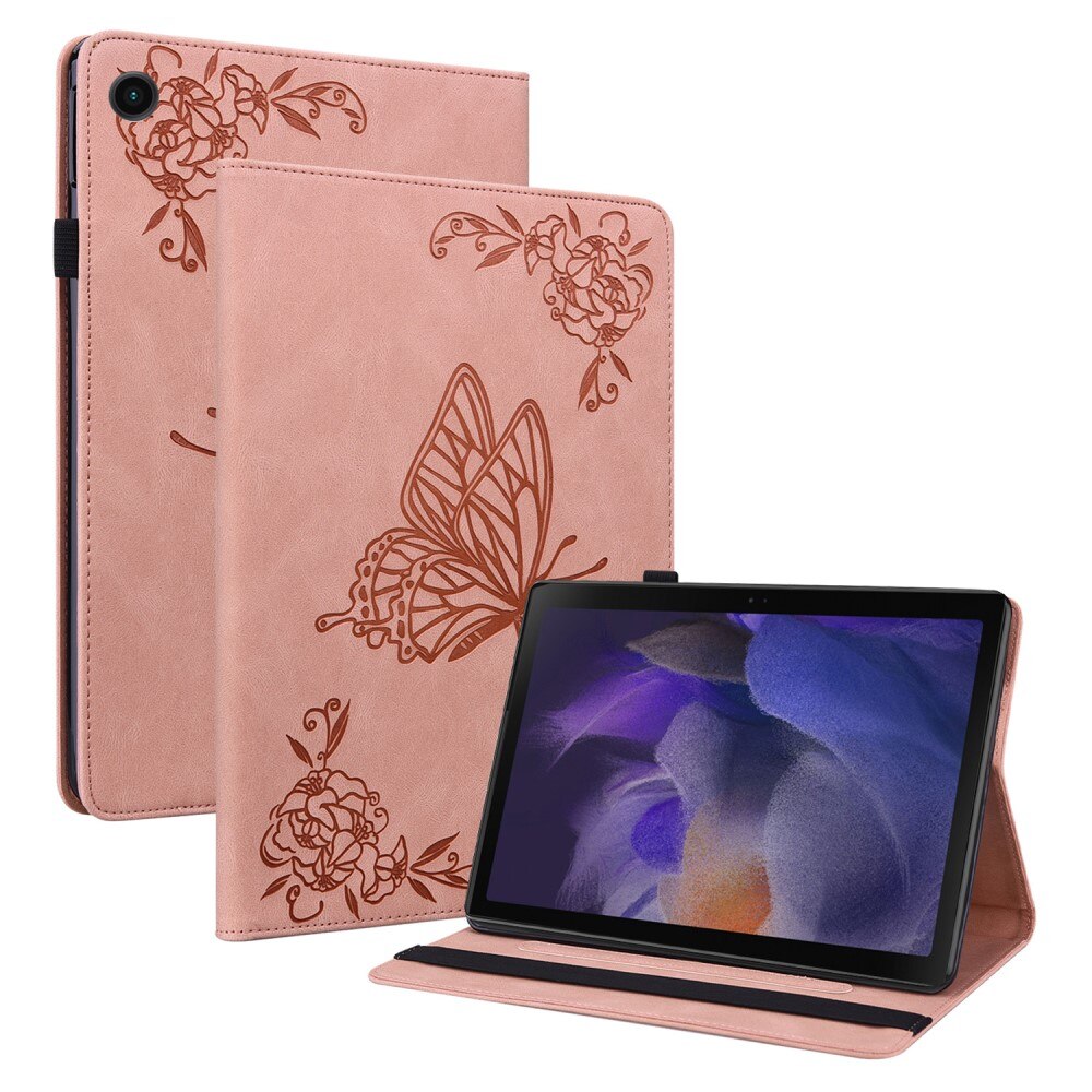 Samsung Galaxy Tab A8 10.5 Handytasche Schmetterling Rosa