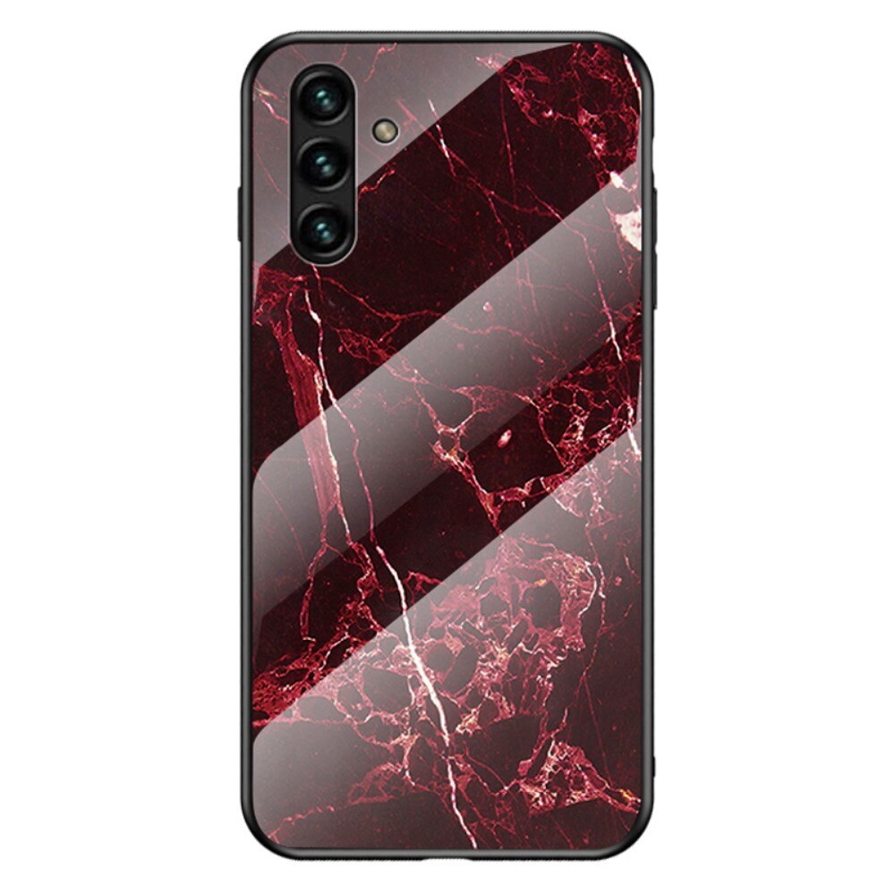 Samsung Galaxy A13 5G Hülle aus gehärtetem Glas Red Marble