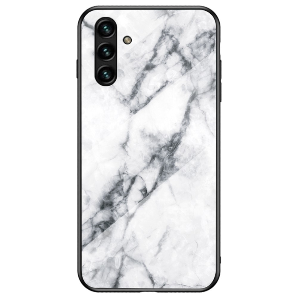 Samsung Galaxy A13 5G Hülle aus gehärtetem Glas White Marble