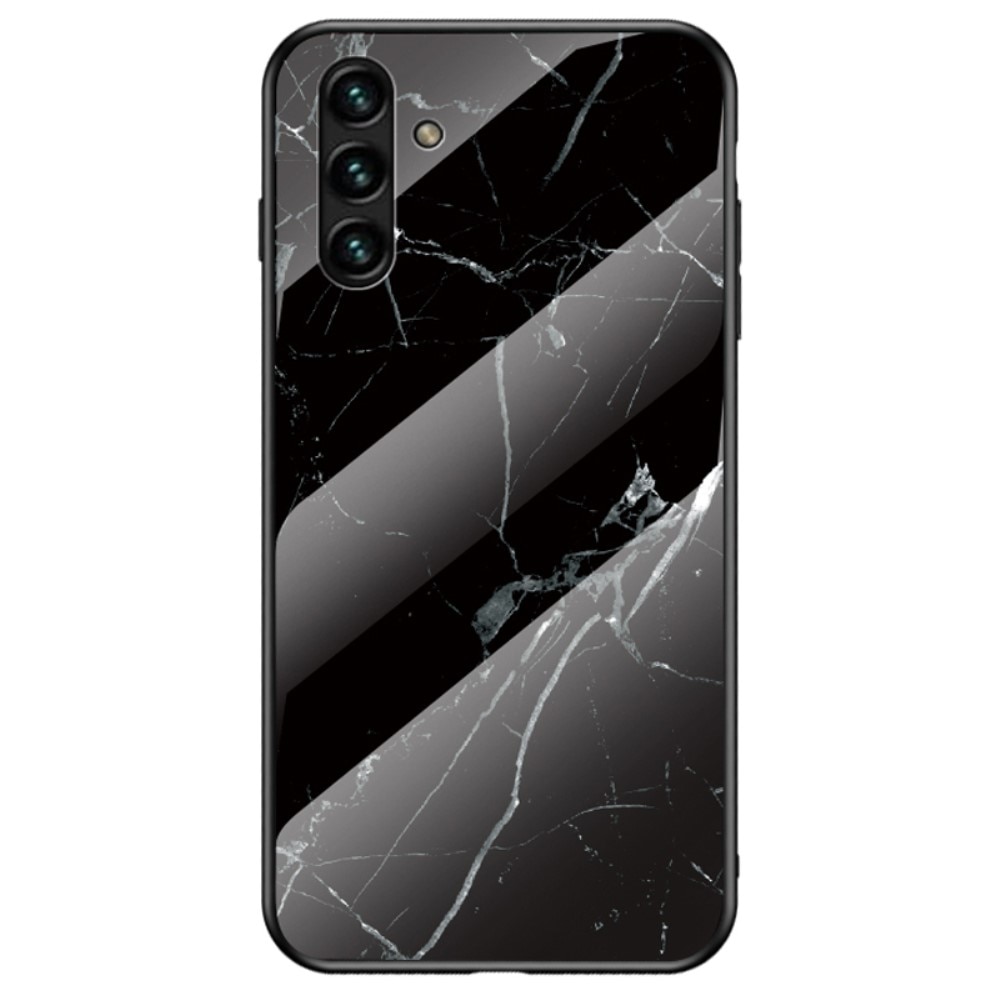 Samsung Galaxy A13 Hülle Gehärtetem Glas Black Marble