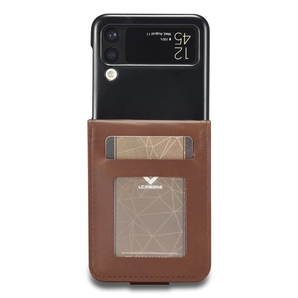 Portemonnaie-Hülle Samsung Galaxy Z Flip 3 Braun